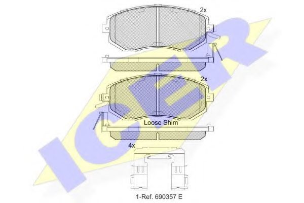 set placute frana,frana disc