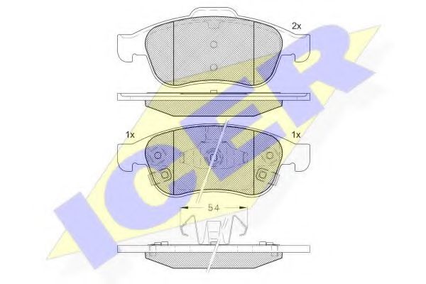 set placute frana,frana disc