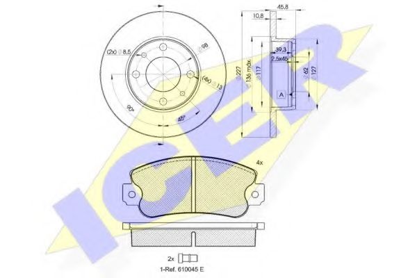 Set frana, frana disc