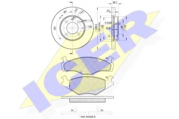 Set frana, frana disc