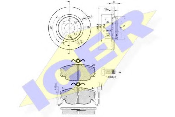 Set frana, frana disc