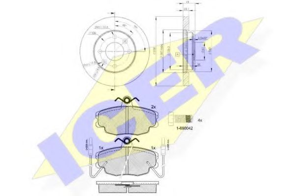 Set frana, frana disc