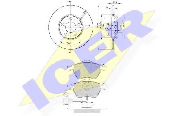 Set frana, frana disc