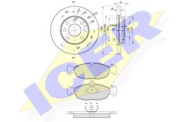 Set frana, frana disc