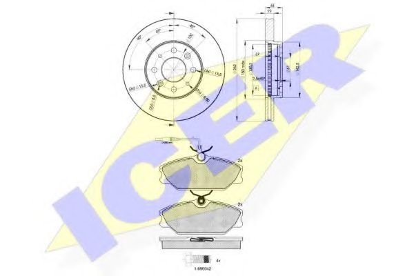 Set frana, frana disc