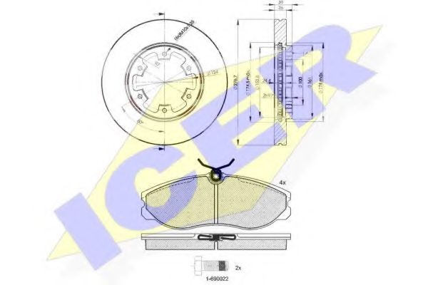 Set frana, frana disc