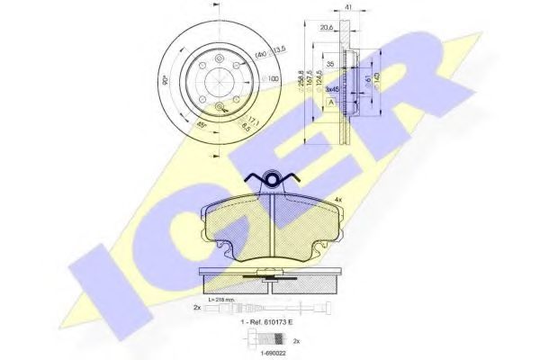 Set frana, frana disc