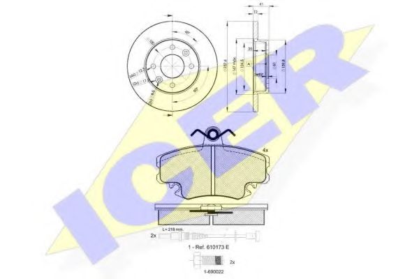 Set frana, frana disc