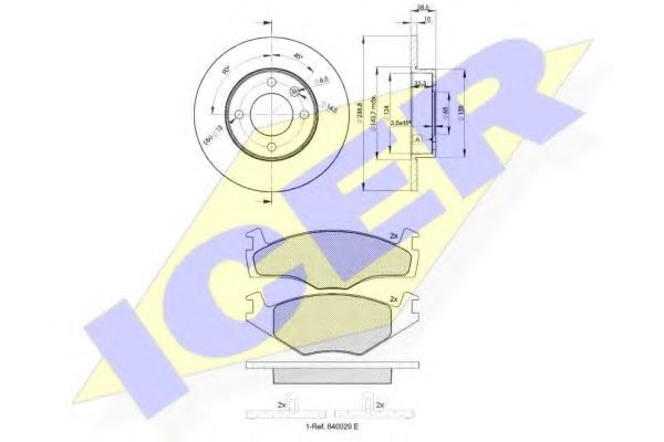 Set frana, frana disc