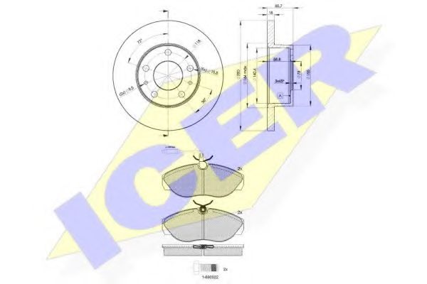 Set frana, frana disc