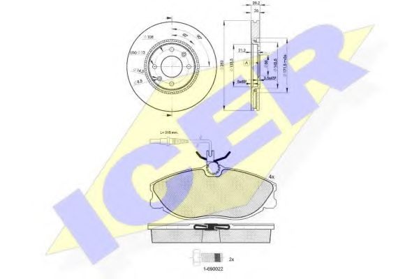 Set frana, frana disc