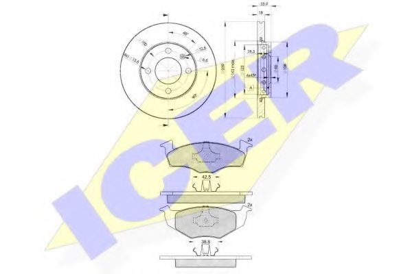 Set frana, frana disc