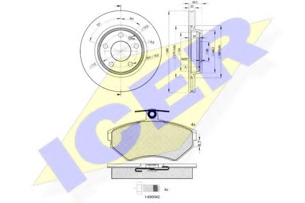 Set frana, frana disc