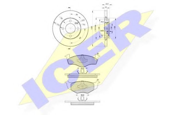 Set frana, frana disc