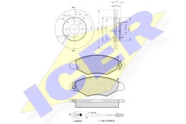 Set frana, frana disc