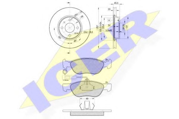 Set frana, frana disc
