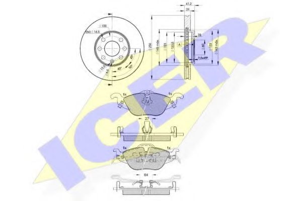 Set frana, frana disc