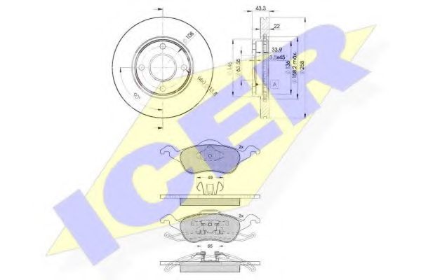 Set frana, frana disc