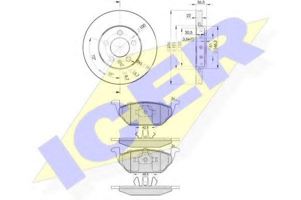 Set frana, frana disc