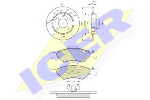 Set frana, frana disc