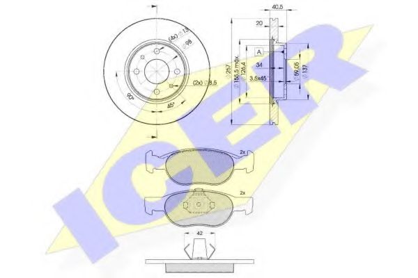 Set frana, frana disc