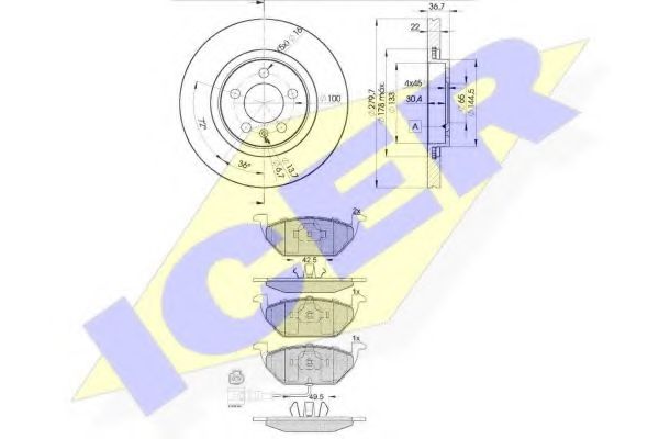 Set frana, frana disc