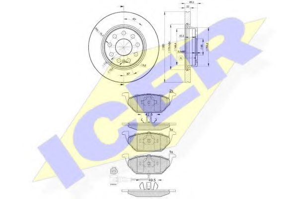 Set frana, frana disc