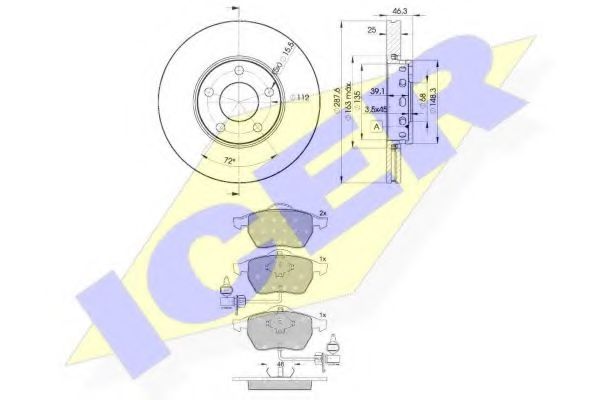 Set frana, frana disc