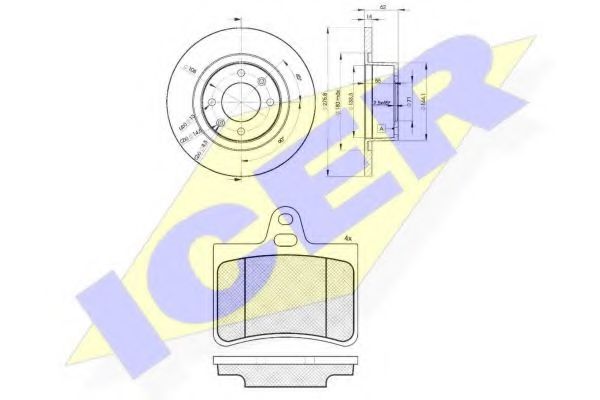 Set frana, frana disc