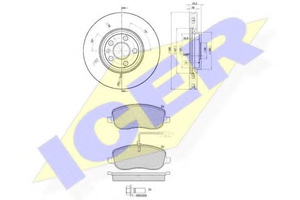 Set frana, frana disc