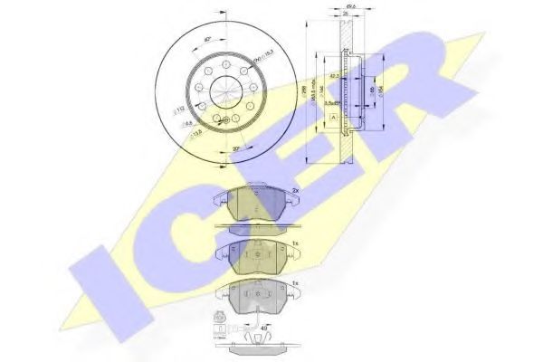 Set frana, frana disc
