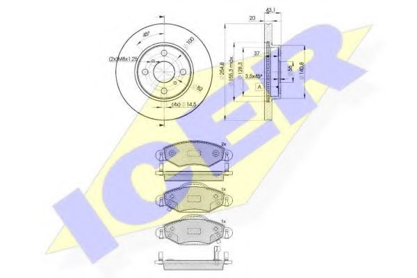 Set frana, frana disc