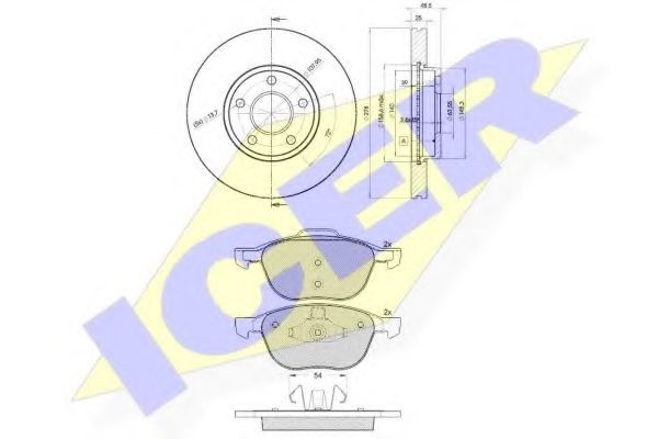 Set frana, frana disc