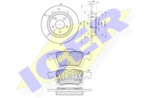 Set frana, frana disc