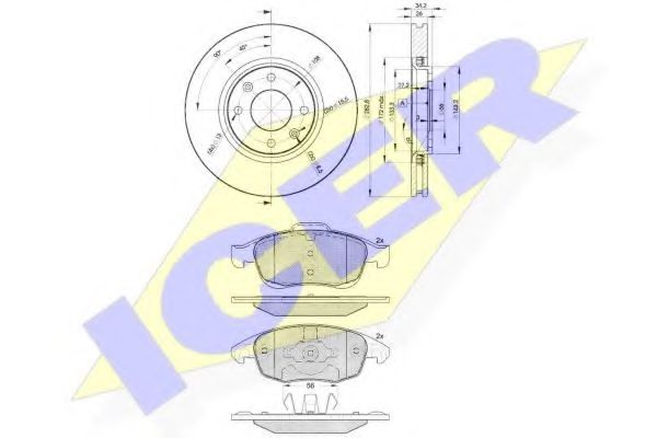 Set frana, frana disc