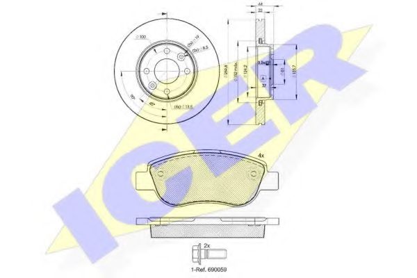 Set frana, frana disc