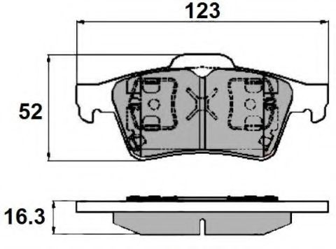 set placute frana,frana disc