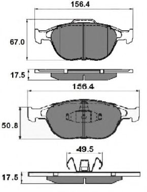 set placute frana,frana disc