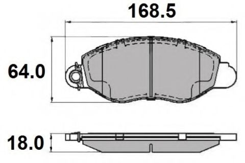 set placute frana,frana disc