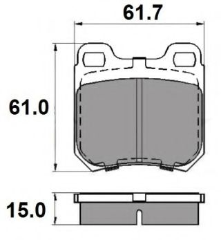 set placute frana,frana disc