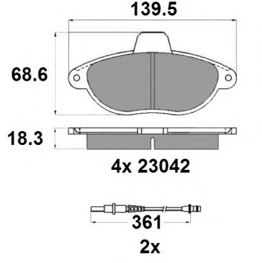 set placute frana,frana disc