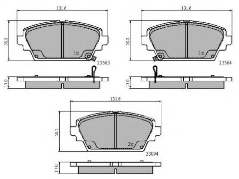 set placute frana,frana disc