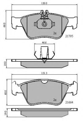 set placute frana,frana disc