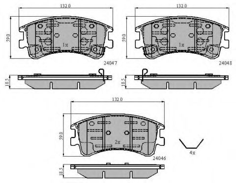 set placute frana,frana disc