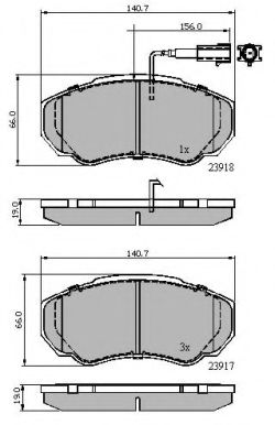 set placute frana,frana disc