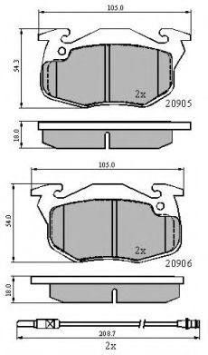 set placute frana,frana disc