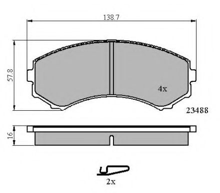 set placute frana,frana disc