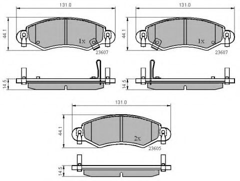 set placute frana,frana disc