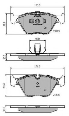 set placute frana,frana disc