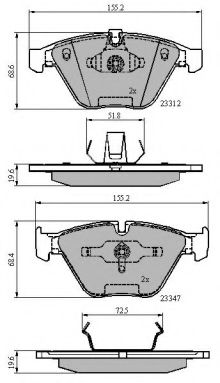 set placute frana,frana disc